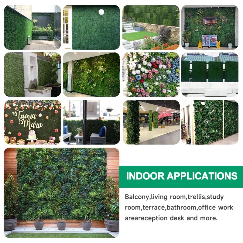 50*50cm Customizable grass flower walls artificial outdoor wall grass living wall panel grass