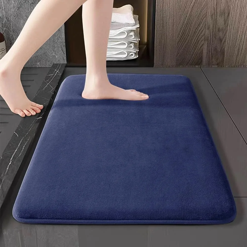 Modern rectangular bath mat super soft non-slip absorbent bath rug comfortable mat for family hotel use