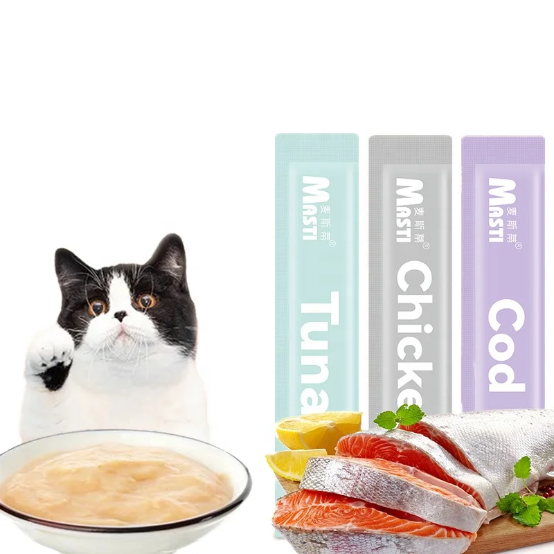 Оптовая продажа с завода, вкусная еда для кошек 15 г, закуска для кошек, влажная еда