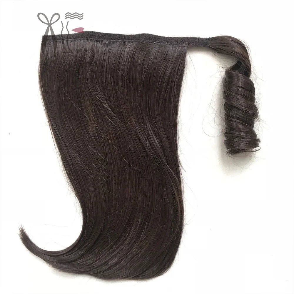 
Wholesale Double Drawn 100% Brazilian Human Remy Hair Easy To Be Used Ponytail Hair Extensions 