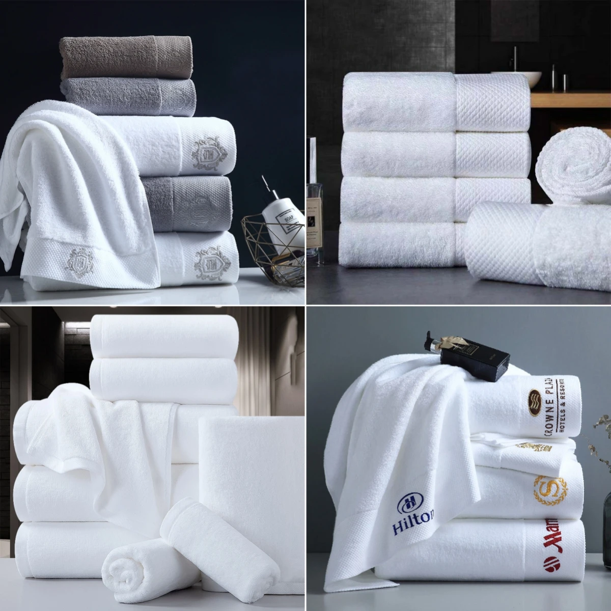 Luxury Cotton Bath Embroidery Custom Logo Towels Cotton Hotel Bath Towel Cotton Gift Towels Set