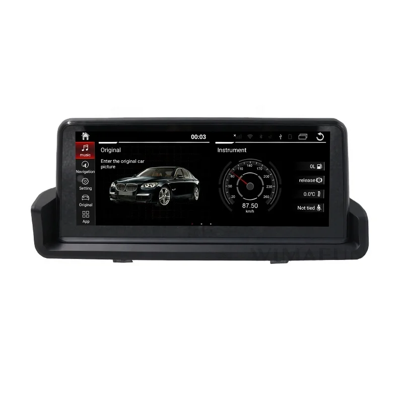 Автомобильный навигатор WIMAFUN Android 10 для BMW E90 2005-2012,10.25 дюймовый IPS экран, 6 + 64 Гб 128 ГБ, мультимедийный плеер GPS