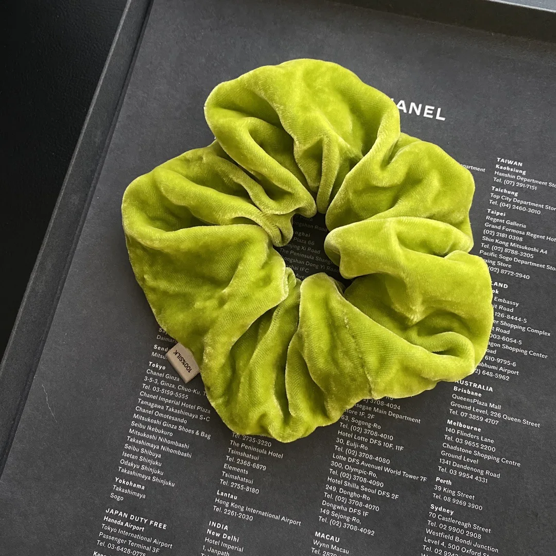 oversized silk velvet scrunchies ponytail hair silk velvet scrunchie