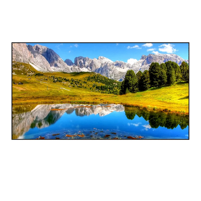 2022 New ALR Flexible Fresnel Fixed Frame Long Throw Projection Screen for Normal Focus Projector Anti Light Curtain