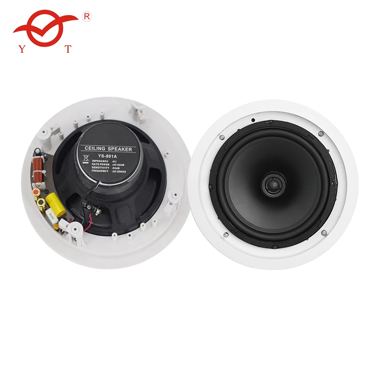 Best 250w baffle 8ohm hifi ceiling speaker for surround sound