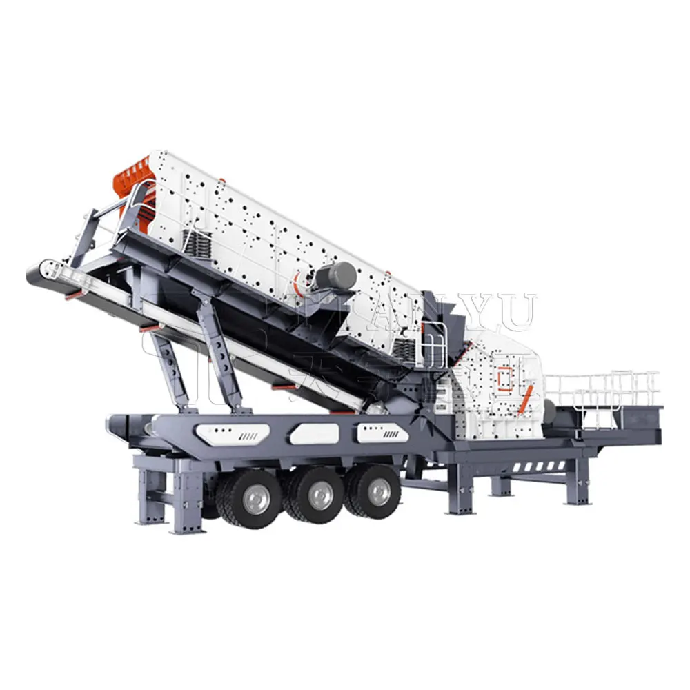 Wheel Type Compact Aggregate Crushing Machine Mobile Impact Crusher Plant Granite Quartz Rock Mobile Impact Crusher Price