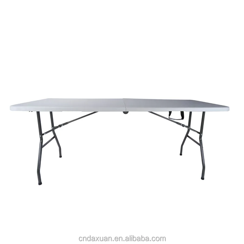 Modern Design Plastic Table Folding Outdoor Furniture 6ft White Rectangular Eco- Friendly HDPE Table Top for Outdoor Use