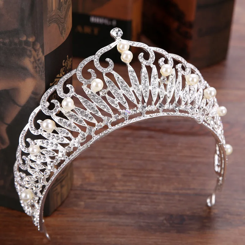 Bridal Bride Headwear Exquisite Pearl Crown Bridal Princess Wedding Accessories Crown