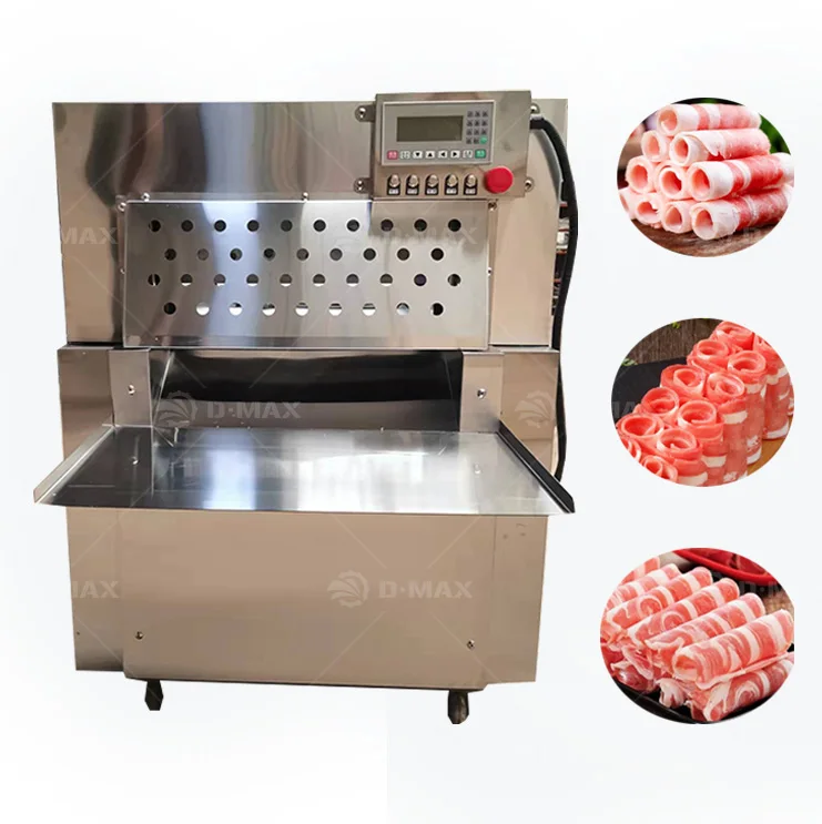 Industrial meat Roll Cutting Machine frozen Meat Slicer Machine prosciutto Meat roll cutter