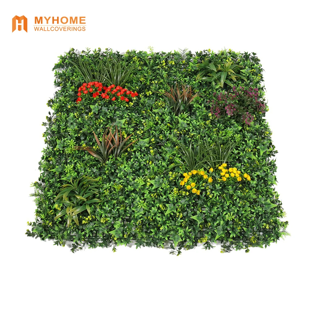 Wholesale Outdoor Boxwood Artificial Foliage Hedge Plants Green Grass Wall Panels for Garden Decoration