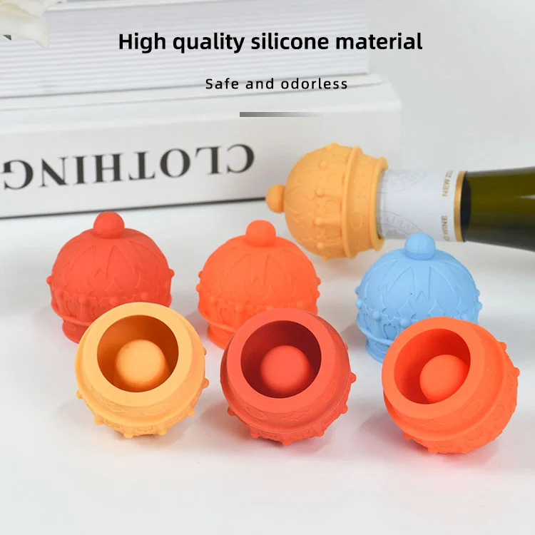Wholesale Wine Gift House Hold Fresh-Keeping Beer Beverage Sealer Soft Bottle Topper Silicone Rubber  Wine Drop Stopper