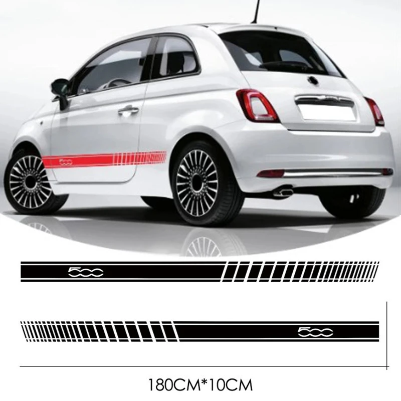 FIAT ABARTH 500 боковая наклейка для кузова Стикеры стайлинга автомобилей Спортивные стильные индивидуальные наклейки в полоску аксессуары итальянские автомобильные Авто Декор