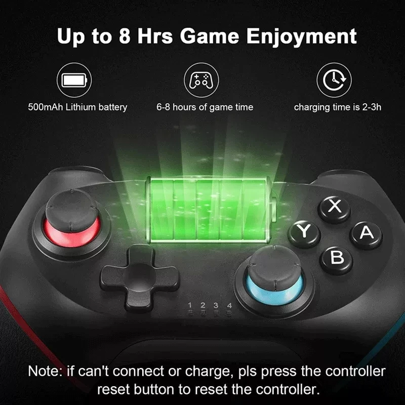 Wireless Gamepad Game joystick Controller For NS Pro Host With 6-axis Handle For NS Switch pro