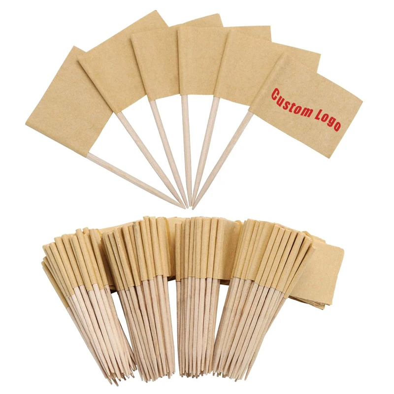 NEW Custom Size Printed Union Jack Food Flags Flag Bamboo Toothpicks