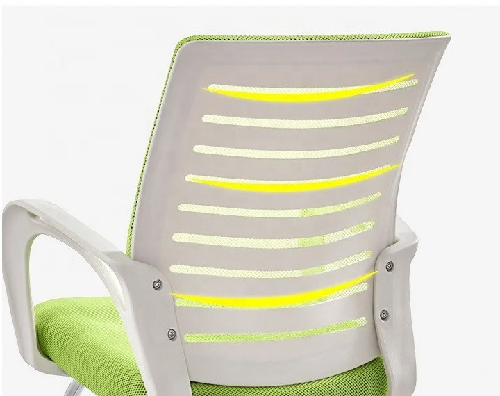 New design factory price home office furniture plastic frame white green mesh chair