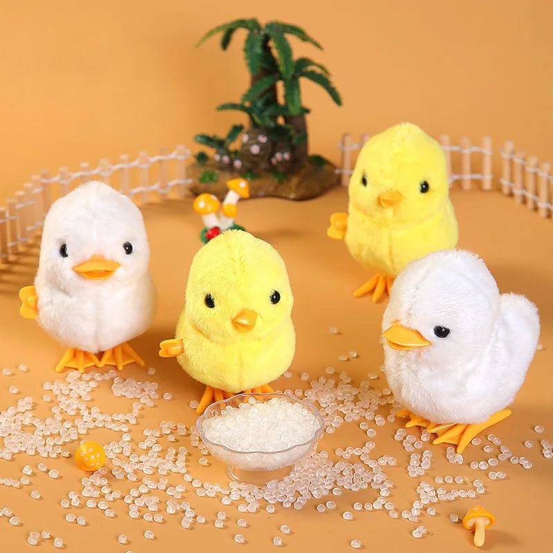 Wholesale High Quality Chick Stuffed Hopping Chicken Easter Gift for Children Plush duckling Clockwork interactive Playing Toy