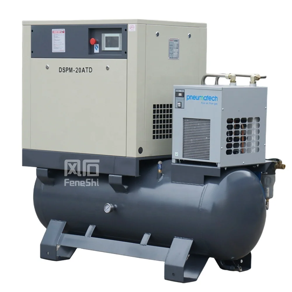 
The latest design and customization of 50hz / 60hz displacement the integrated screw air compressor 