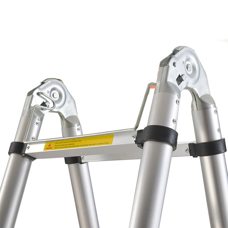 2.5 Plus 2.5 M  Aluminum Double-Side Telescopic Ladder Convenient Compact Multi-Purpose Folding Ladder