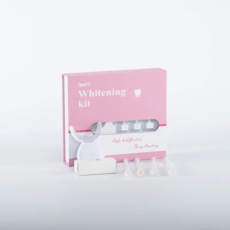 Private logo 4 syringe gel peroxide pap teeth whitening led light teeth whitening gel  kit