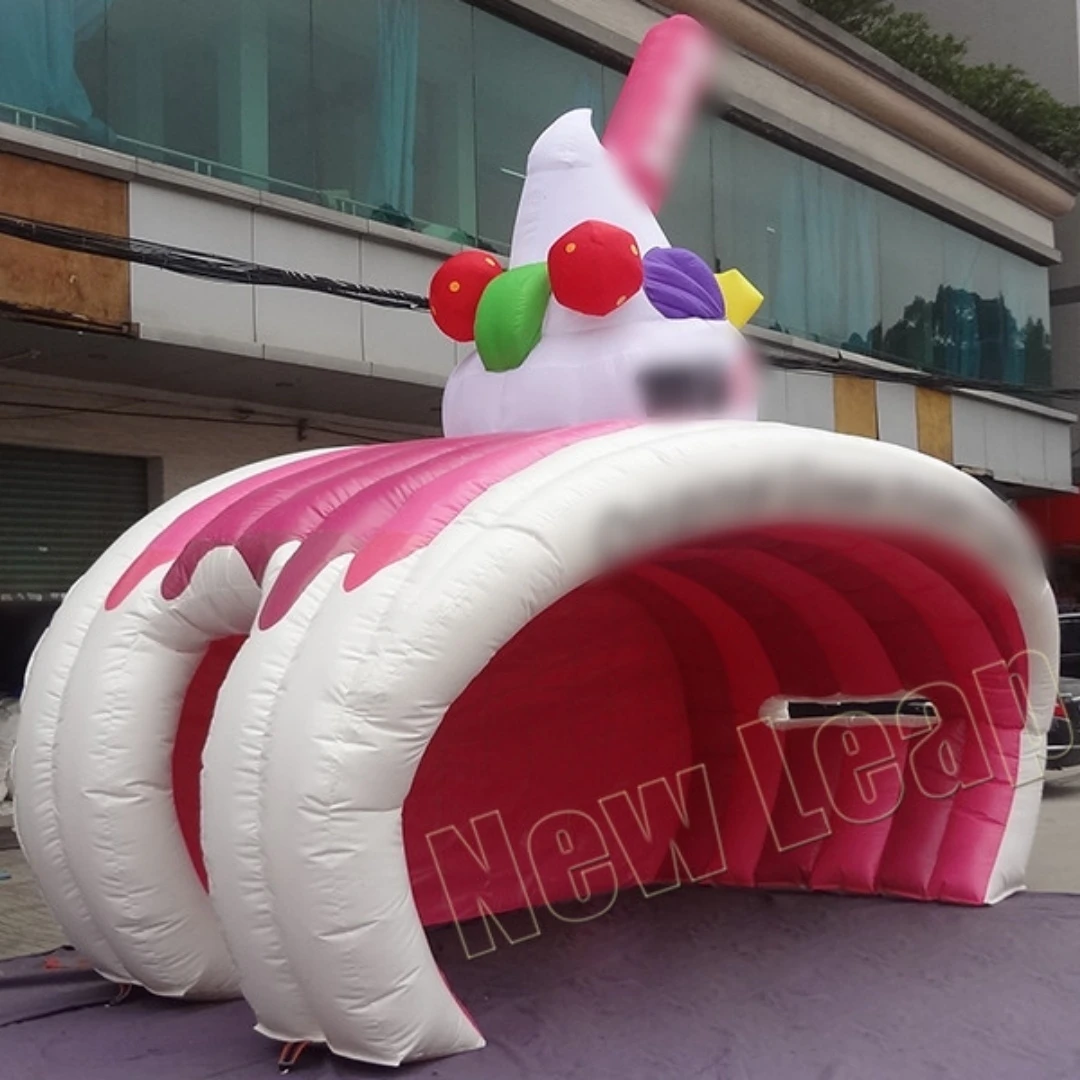 Yogurt Inflatable Ice Cream Kiosk Stand Booth Tent Structure Colorful outdoor decoration Booth 4MX2M