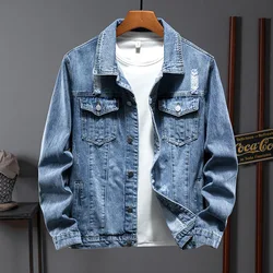 classical work wear fade washed blue and black cotton sherpa fleece lined denim jacket