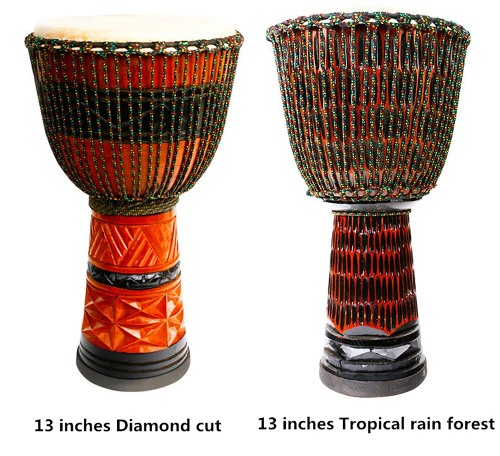 wholesales African drum djembe ADD-03 hand-carved 13 inches adult learn to play tambourine goat skin