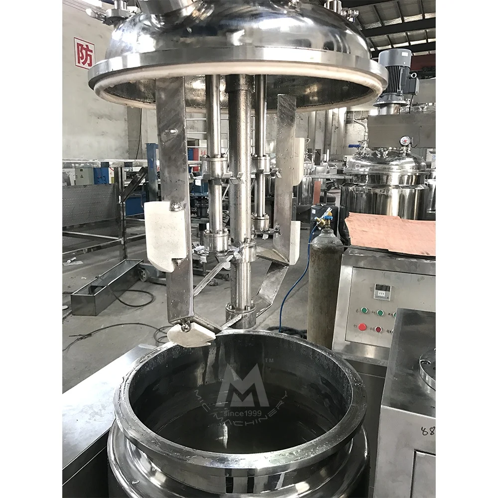 Automatic production line vacuum small ketchup mayonnaise making food spices mixing machine