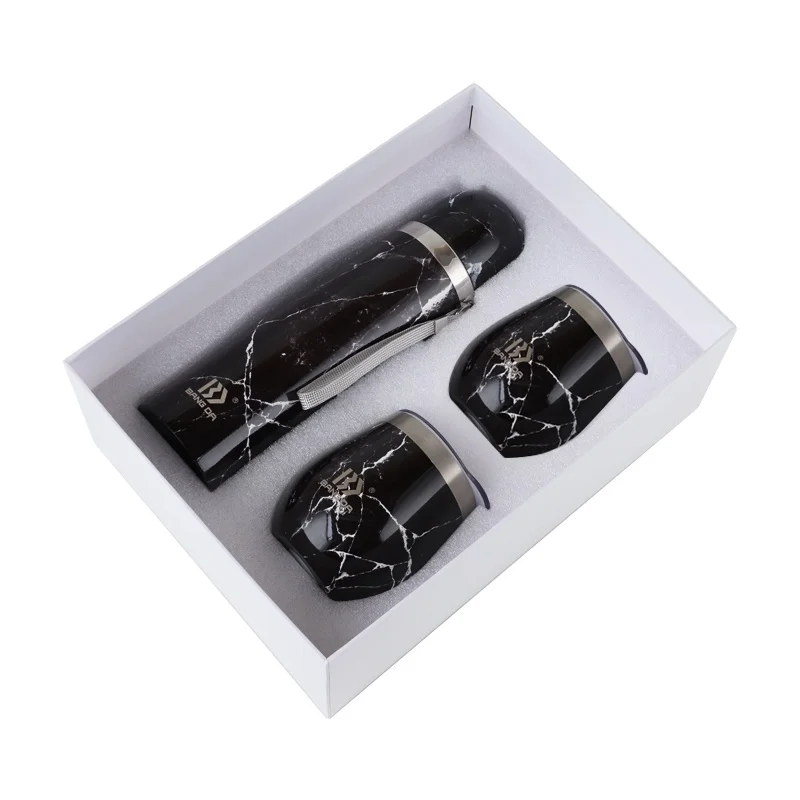 304 stainless steel bullet shape vacuum insulated thermos bottle and two vacuum tumbler gift set