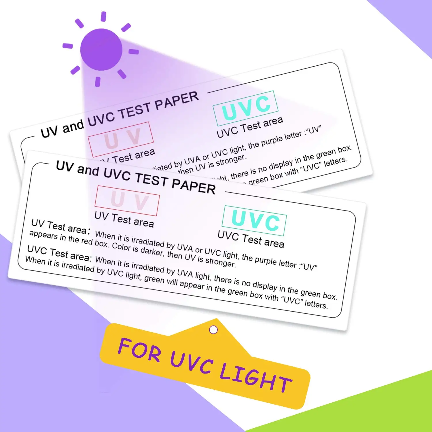 
Available Quality Oem/odm Logo Cheap Pvc Uvc Paper Card Uv Uvc Test Light Card 