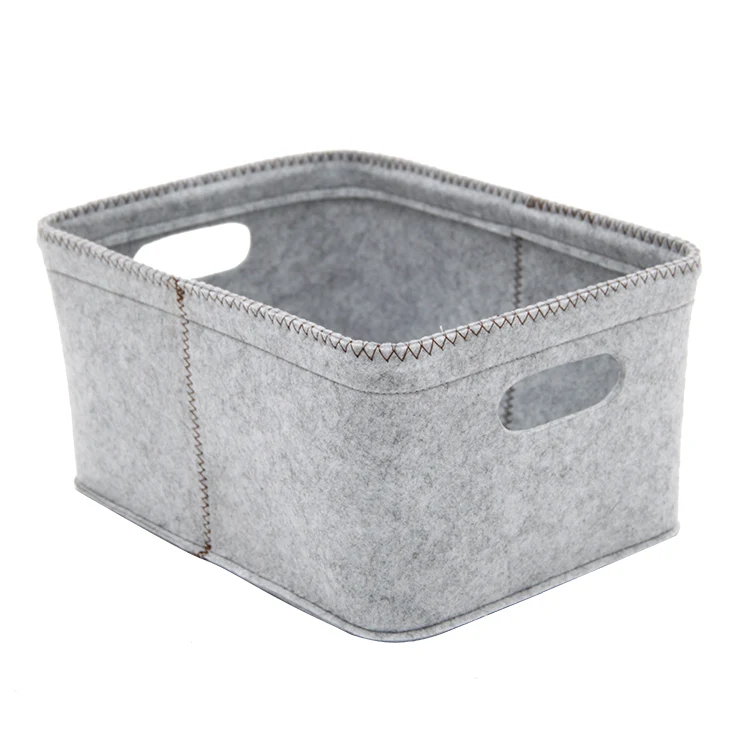 Multifunctional Gray Integrated Storage Box Bin Felt Home Office Jewelry Drawer Tray Organizer Set 3