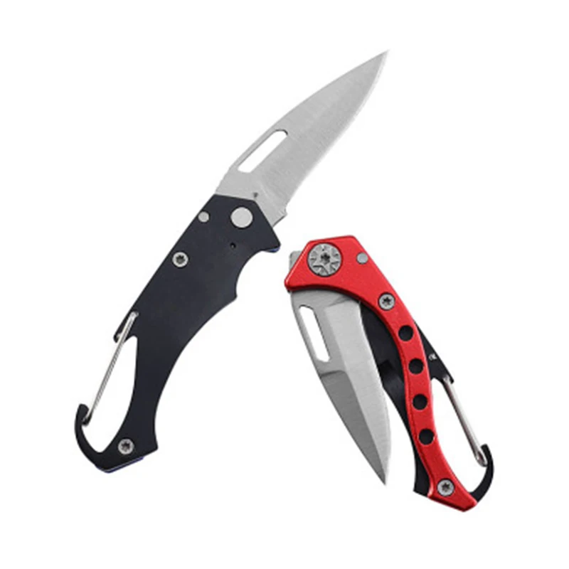 2021 оптовая продажа с фабрики; Три цвета; Фруктовый нож из нержавеющей стали карабин складной карманный нож для повседневного использования, для наружного Кемпинг пеший Туризм