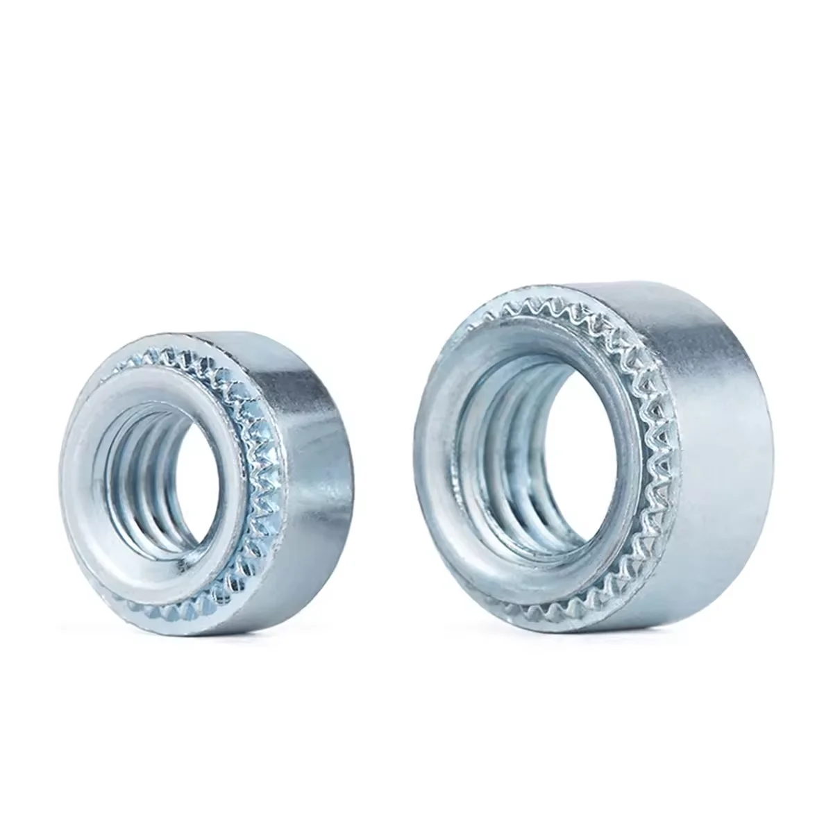S-M5 High Quality Galvanized Carbon Steel Self-Clinching Nut Zinc Plated Hex Nut Press Rivet Locking Nuts for Panel Fasteners