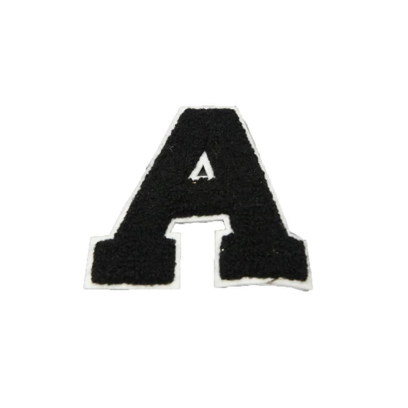 
With Factory Wholesale Price Custom PVC Patch embroidered letters and numbers bath towel embroidery 