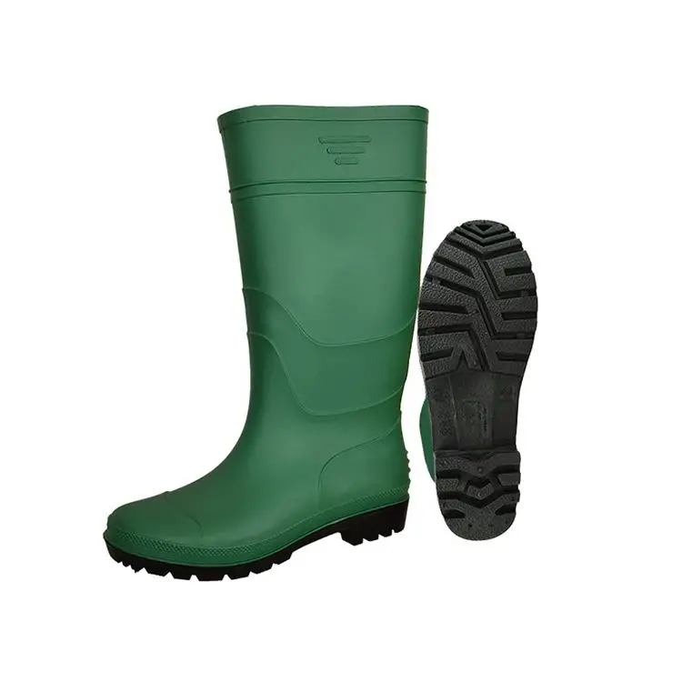 Oil acid alkali resistant waterproof adult gum boots add logo black gum boots rubber boots with lining