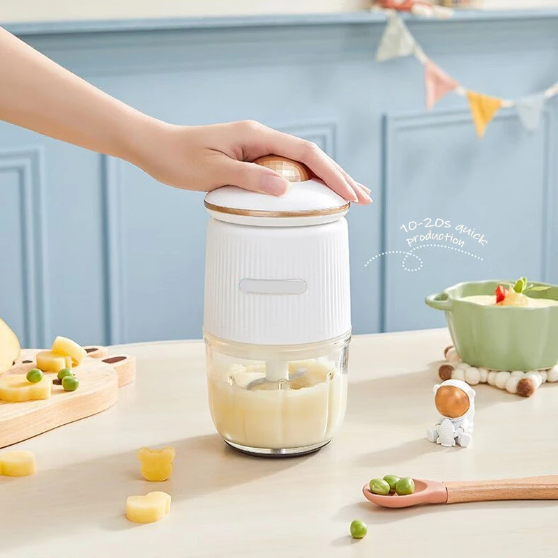 Plating Handle Cream Style Food Blender 300W Power 300ml Capacity Chopper AC 220v Baby Food Machine With 6 pcs Blades