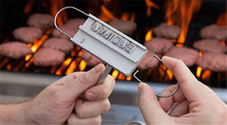 Y997 Top quality Barbecue Branding Iron Stamp with Changeable Letters BBQ Branding Iron