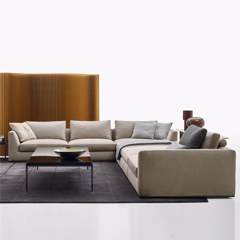 Modern Design Living Room Furniture Hotel Lobby Reception Leather Three seater Sofa set
