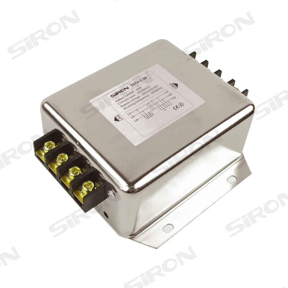 SiRON T074-1 noise filter 440v 3phase 3wire AC emi power line filter