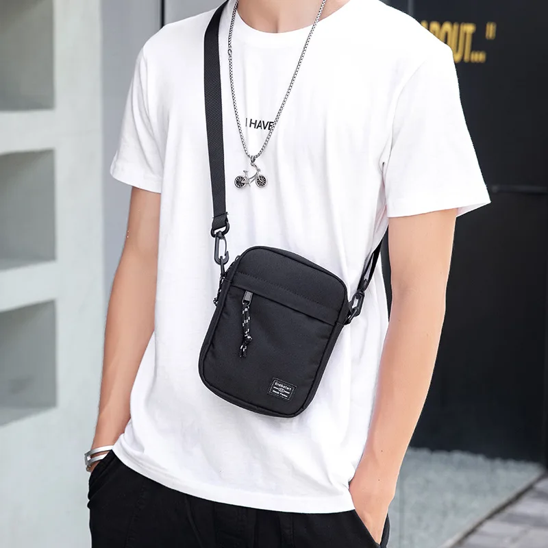 Sports Unisex Small Square Custom Logo Fashion Waterproof Polyester Oxford Wholesale Price Phone Crossbody Bag Designer