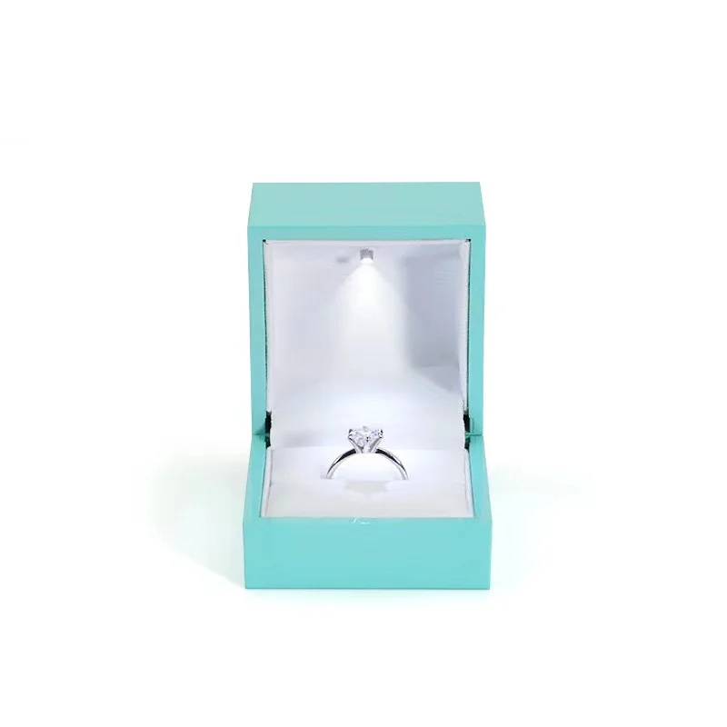 Wedding Creative Luminous LED Light Ring Box Paper Necklace Box with Locket Unique and Stylish Gift Idea
