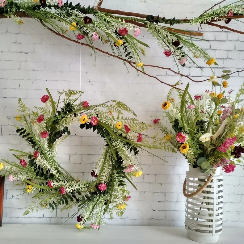 Spring wildflower wreath wedding decoration decorative flowers wreaths