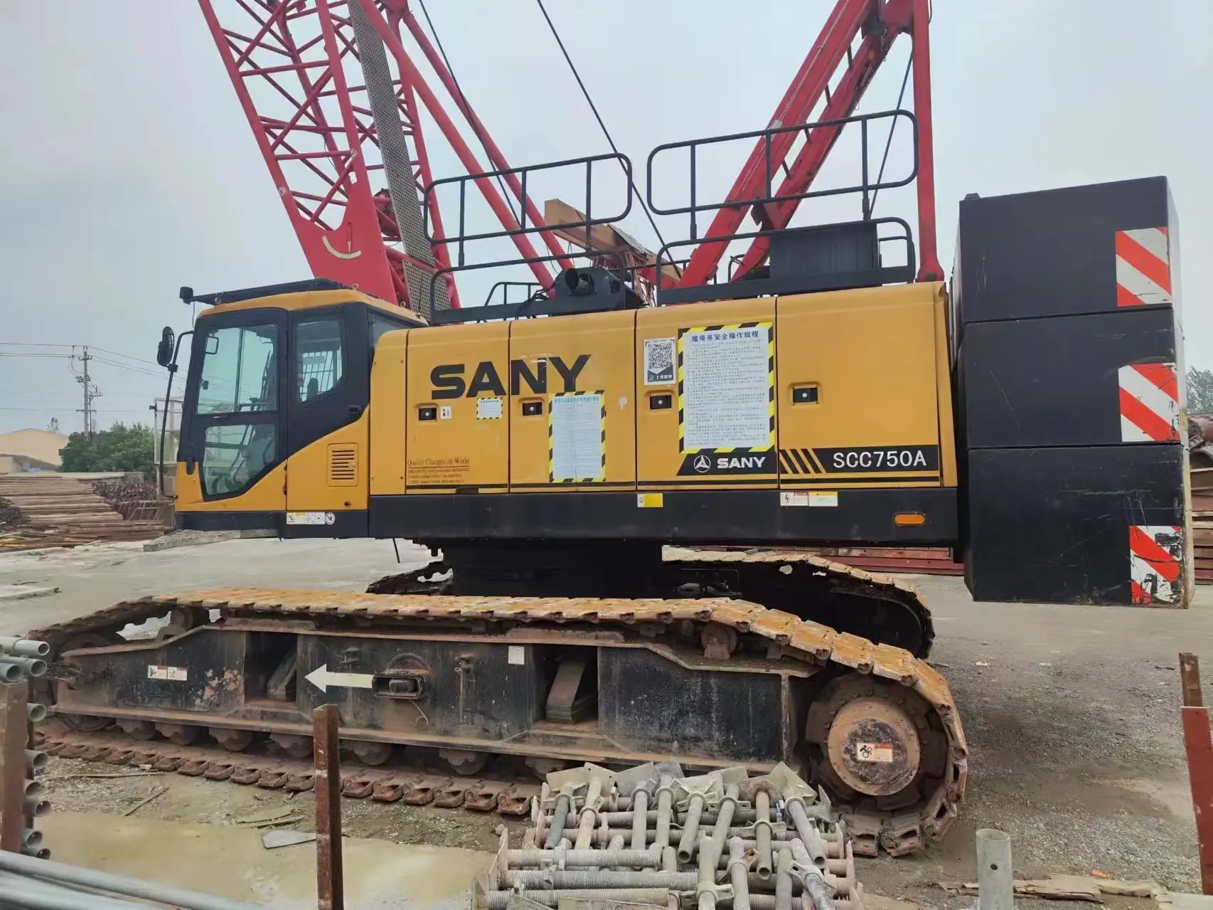 used SANY SCC750A 75 tons crawler crane used SCC750E SCC550E SCC750A SCC1000C SCC1500C crawler crane hot sale