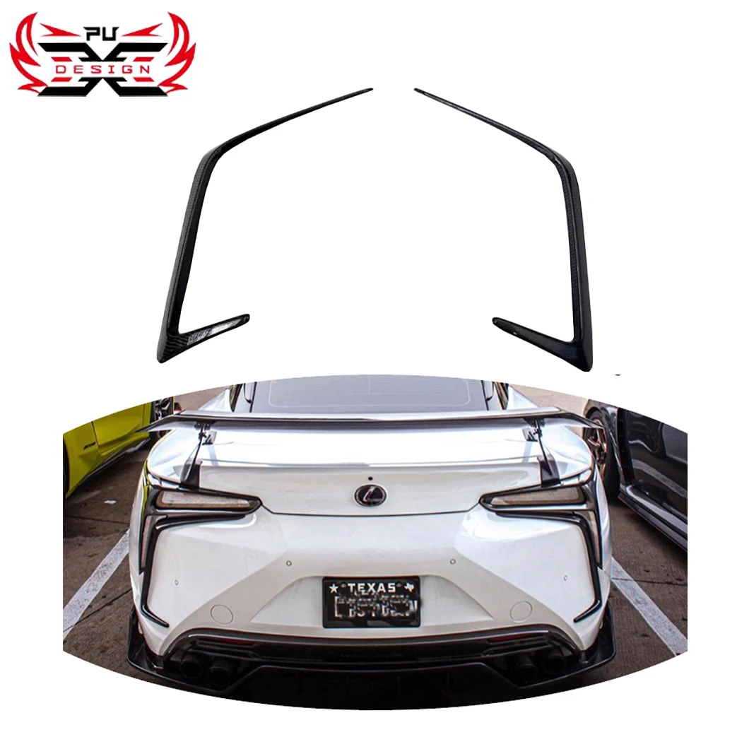 High Quality Dry Carbon Fiber Rear Bumper Canards for Lexus LC500 LC500H Car Accessories