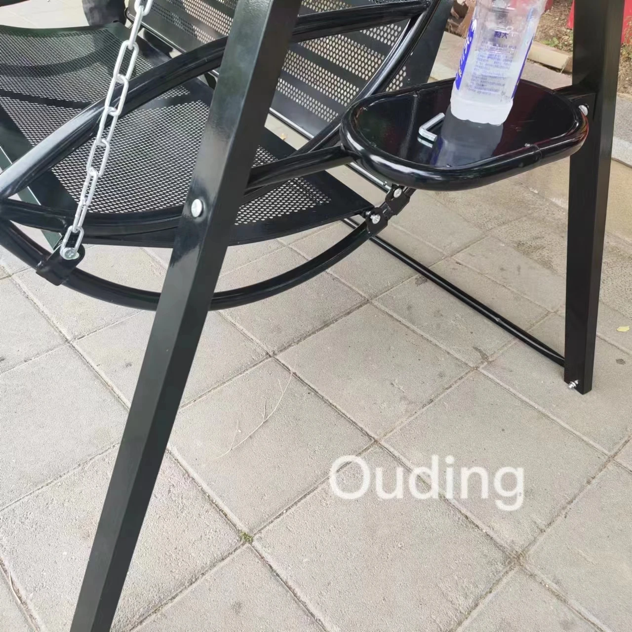 Patio Steel Two/Three Person Canopy Swing Chair Hammock Seat Cushioned Comfortable Seats Garden Swing