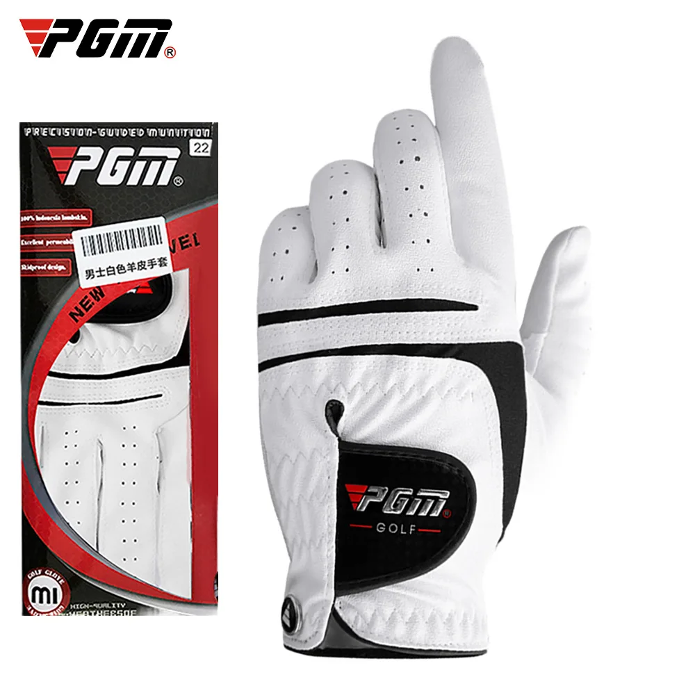 PGM ST022 custom golf gloves cabretta leather men golf gloves with ball marker