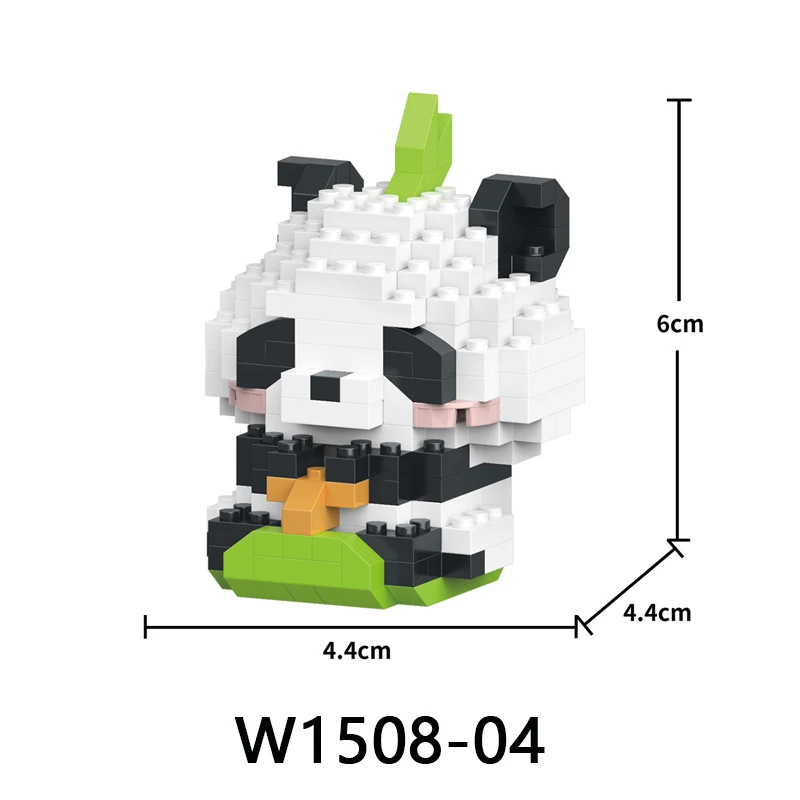 W1508 Animal Series Micro Building Blocks Mini Brick Panda Puzzle DIY Figure Toys Micro Particle Block For Christmas Gift
