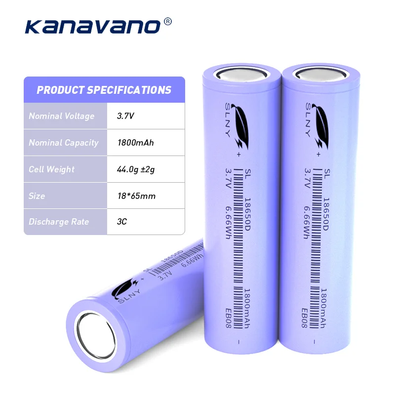 Great popularity 18650 cylindrical  rechargeable 3.7v 1800mah 3C lithium ion batteries