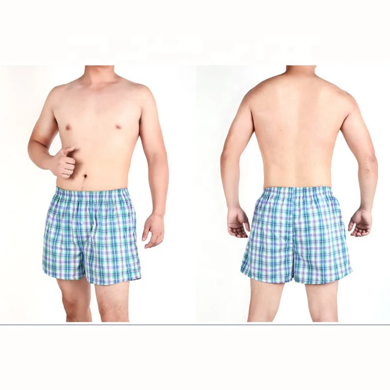 В наличии в наличии, традиционное Мужское нижнее белье, хлопковые клетчатые боксеры, шорты, удобная свободная Пижама, домашняя одежда, шорты
