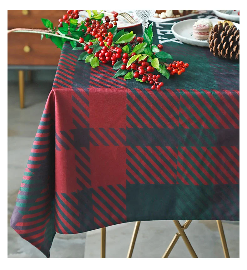 Fashion Nordic style square tablecloth cotton linen polyester blended printing household dining table coffee table cloth