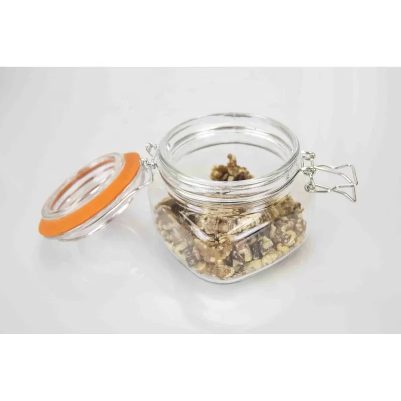 Wholesale price glass jars with airtight clip-on lids can be used for kitchen storage